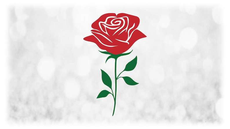 Rose SVG, Silhouette, Leaves, Vector, Free
