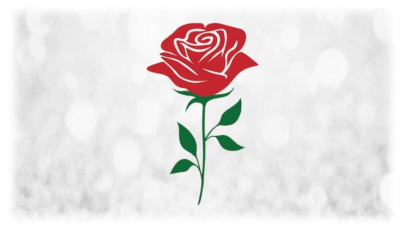 Simple Roses SVG Design Instant Download