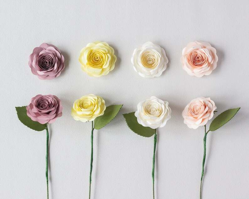 Paper Rolled Rose Flower for Cricut and Silhouette includes SVG
