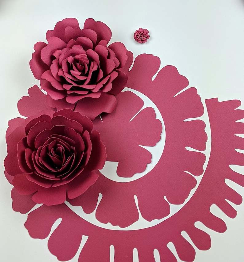 Rolled Rose Paper Flower SVG | Digital File for Cricut & Silhouette#7