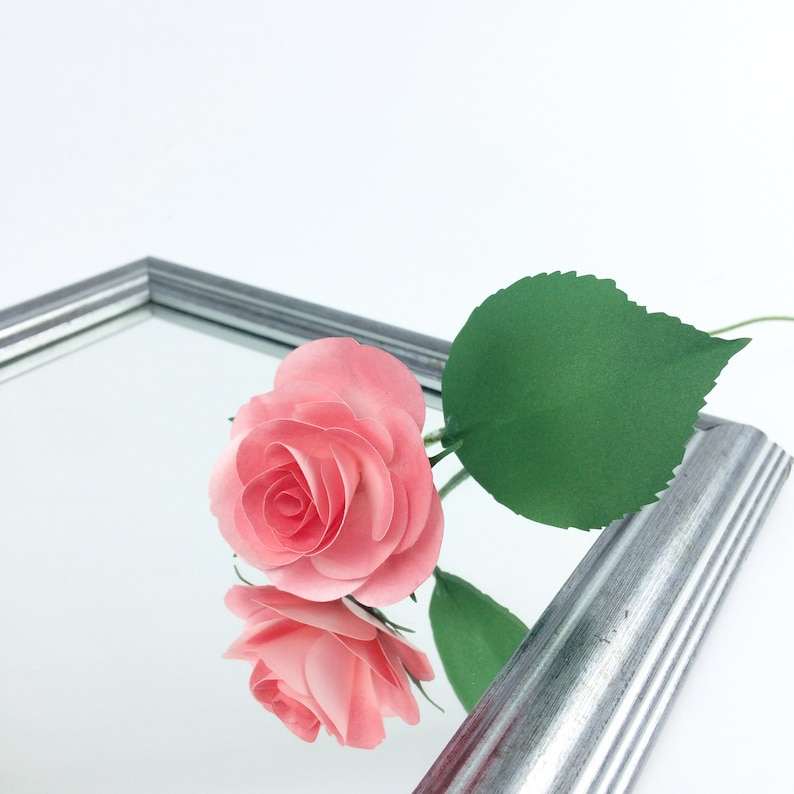Paper Rose Template-Small Paper Flower- Flower Template Svg
