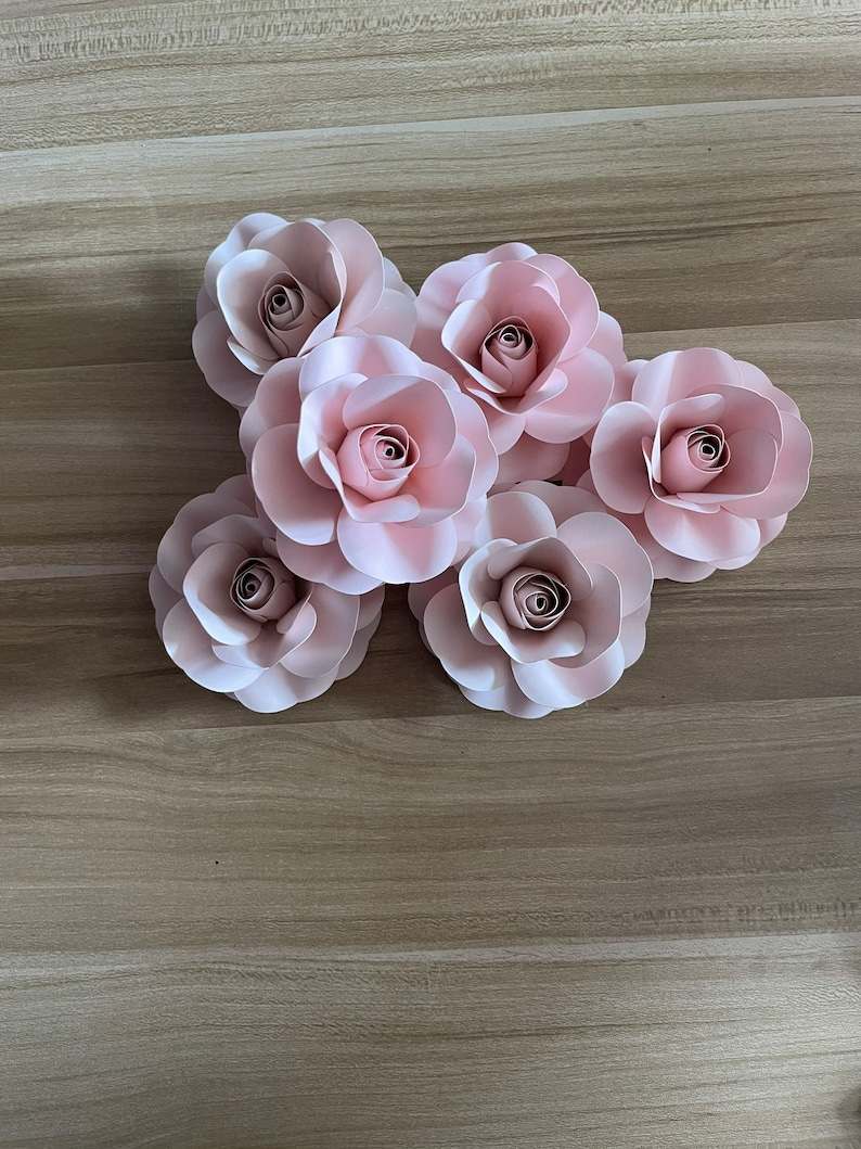 SVG Paper Flower Rose Template Paper Rose#7