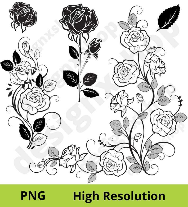 Rose Svg Bundle Rose Svg Cut Files For Cricut#7