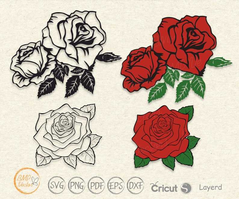 Rose svg Black Rose Vector, Red Rose svg#1