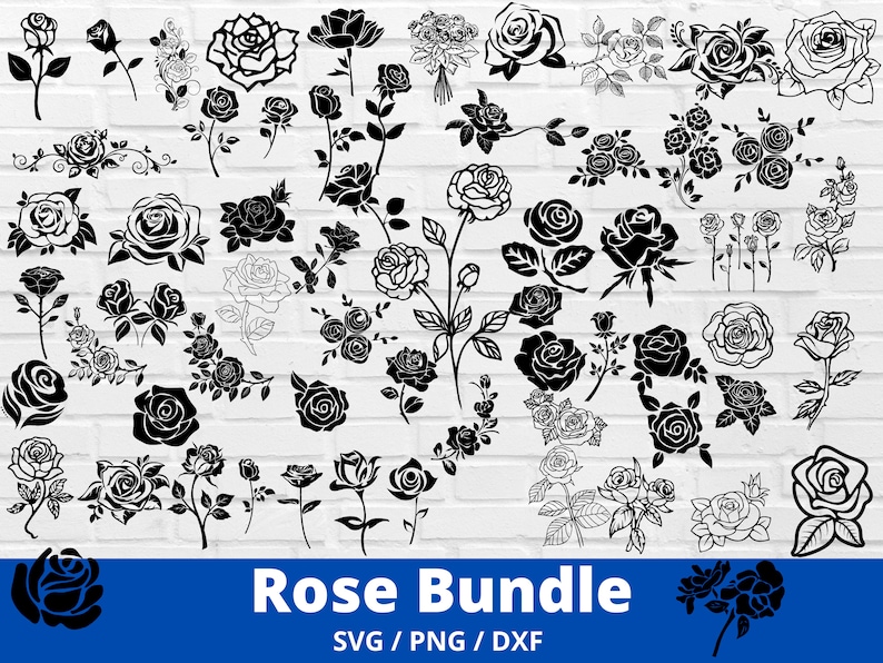 Free Rose SVG, Elegant Rose Vector