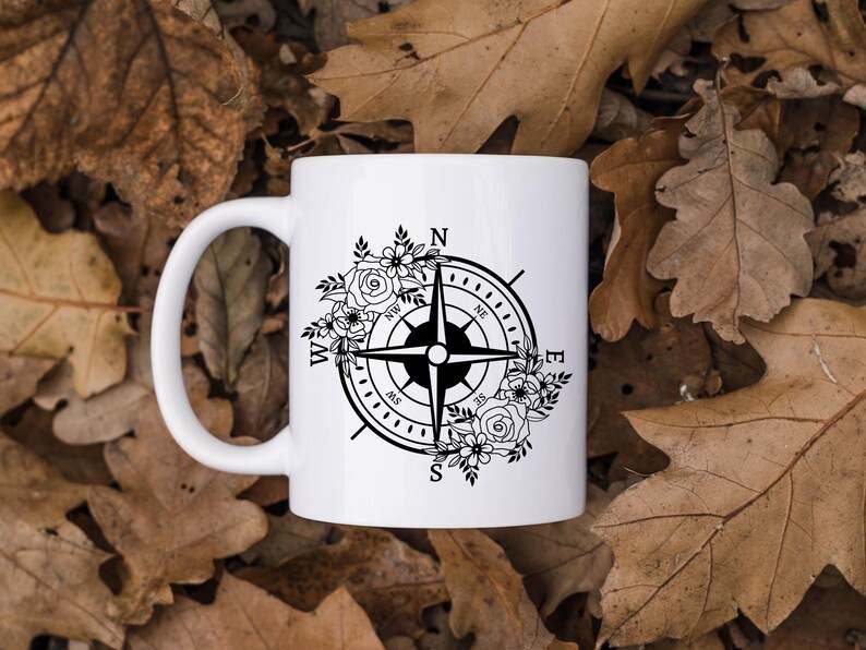 Floral Compass Svg Compass Rose Svg#4