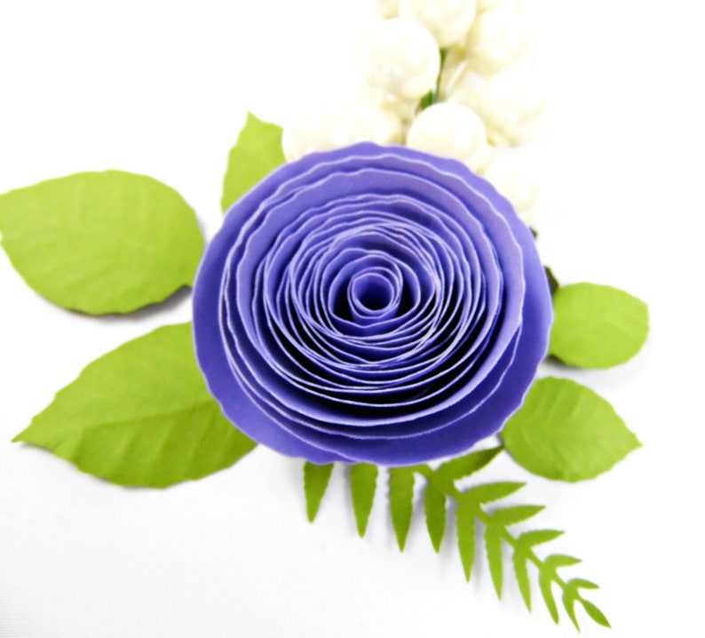 Paper Flower Rolled Rosettes, DIY Paper Roses, Rosette Flower SVG Files#4