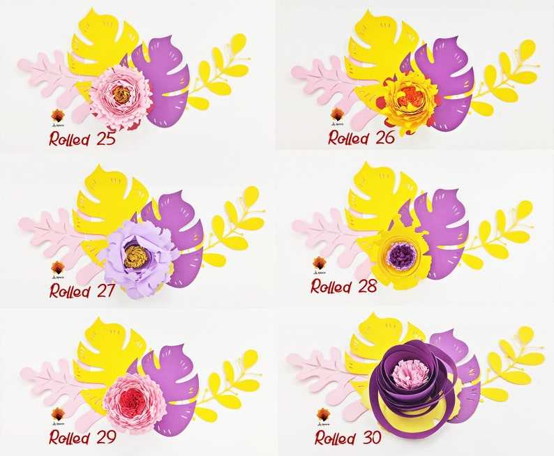 Paper Flower Rolled Templates, Tiny Rose Rolled Flower Svg Cut File#7