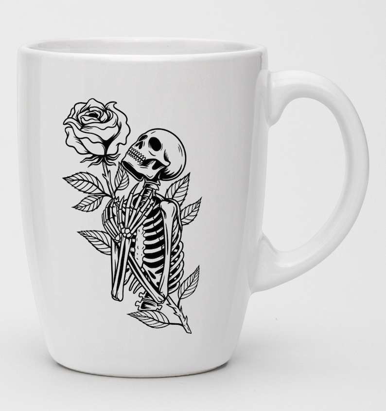 Skull With Rose SVG Skull SVG Skull Cut Files Skull Shirt Png