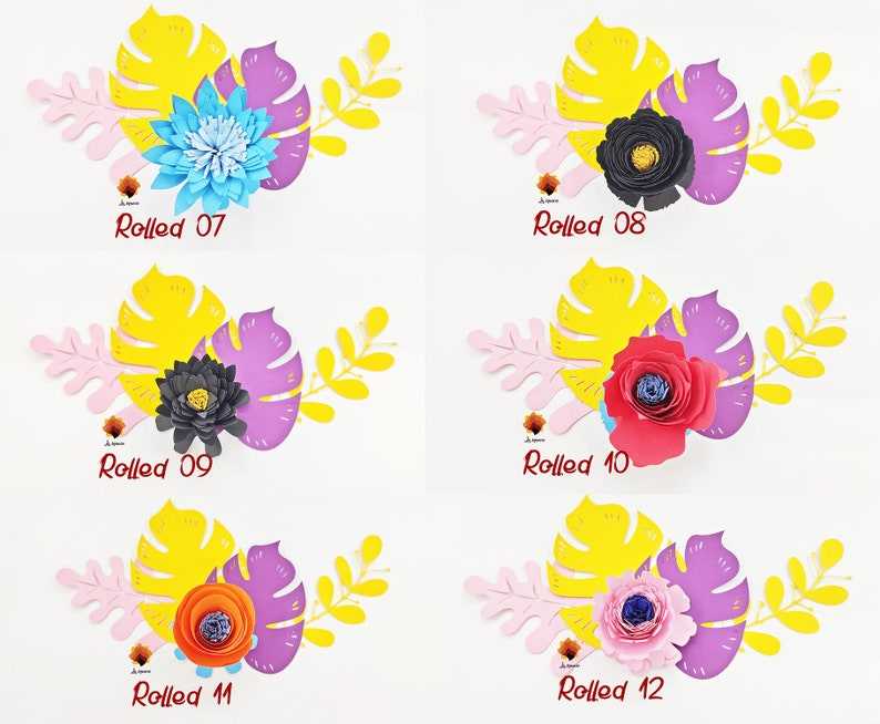 Paper Flower Rolled Templates, Tiny Rose Rolled Flower Svg Cut File#4