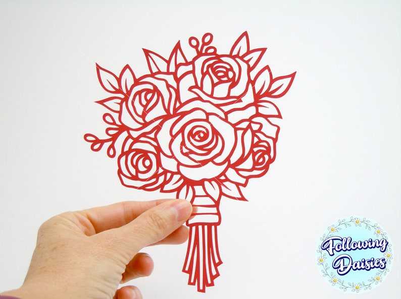 Bouquet Of Roses Svg Rose Silhouette