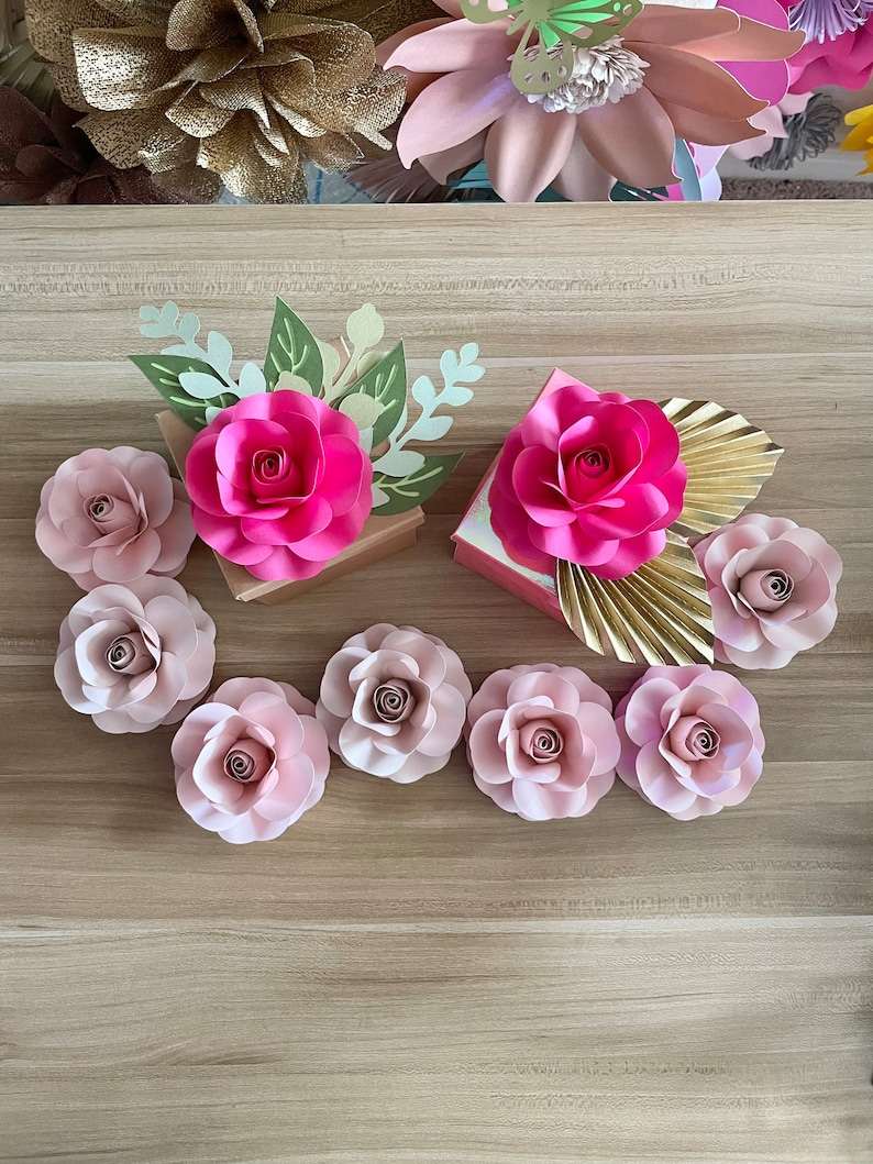 SVG Paper Flower Rose Template Paper Rose#2