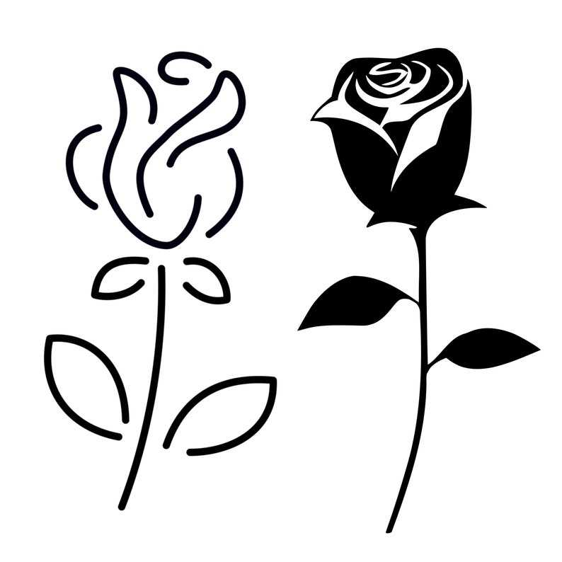16 Rose SVG Bundle, Rose Silhouette Bundle#3