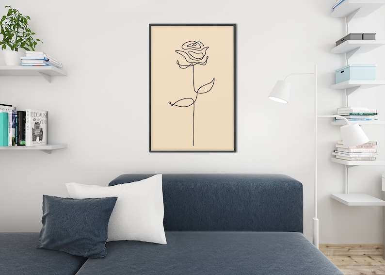Rose Line Art SVG Valentine's Day Svg, Flower SVG#4
