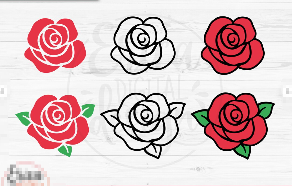 Rose Wreath SVG, Flower Border, Rose Cut File, Flower Swag, Rose Garland  SVG, Cutting Files dxf, Floral Arrangement svg, Flower svg cut file
