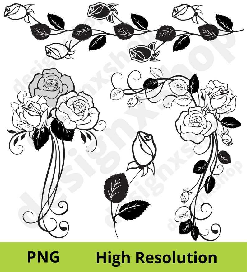 Rose Svg Bundle Rose Svg Cut Files For Cricut#6