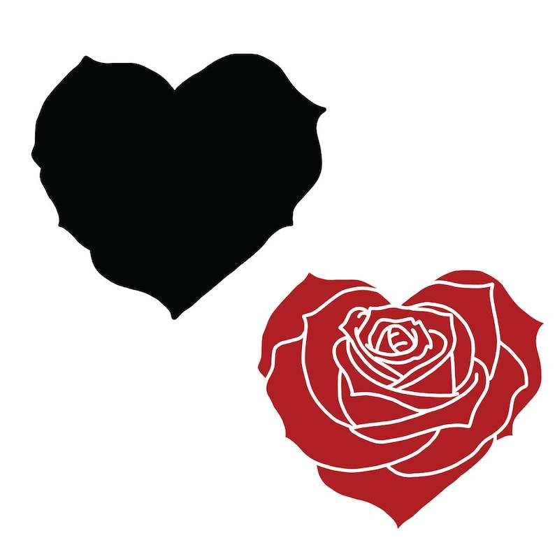 Heart-shaped Rose SVG