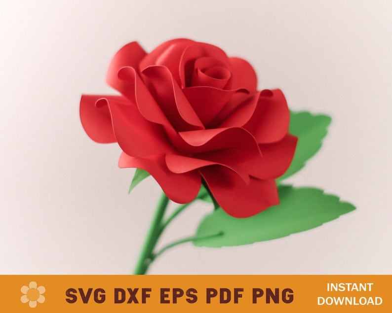 Paper Rose SVG Template