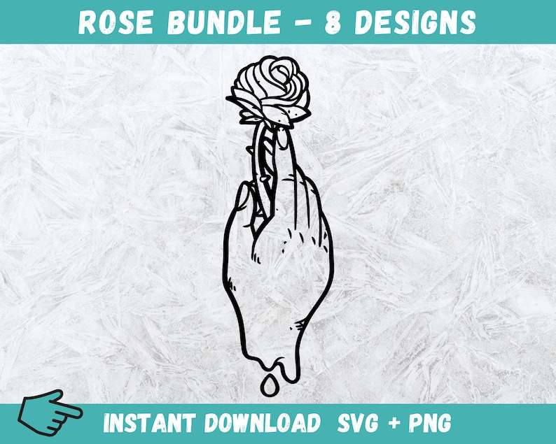 Roses Flower SVG Rose Bundle Svg, Rose Clipart