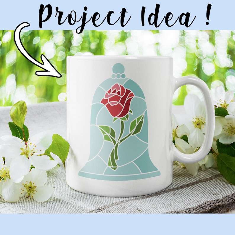 Glass Rose Beauty and the Beast Svg 