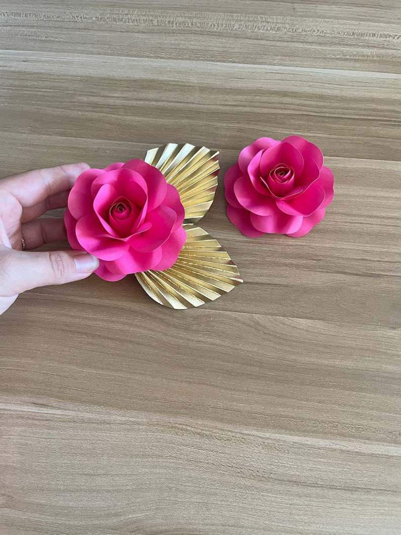 SVG Paper Flower Rose Template Paper Rose#4