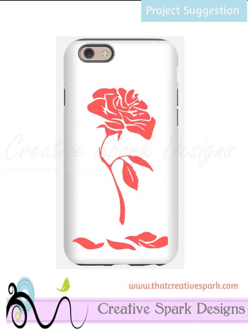 Enchanted Rose Silhouette SVG#3