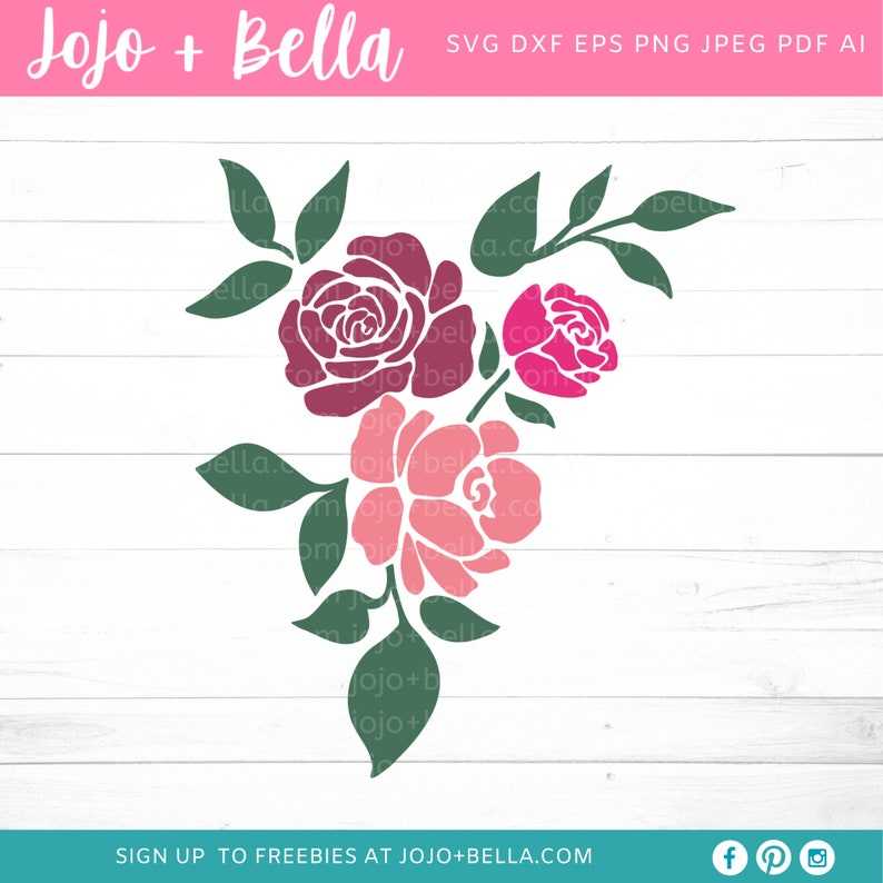 Rose Svg, Svg Bundle, Flower Svg, Valentines Day Svg, Flowers Svg#4