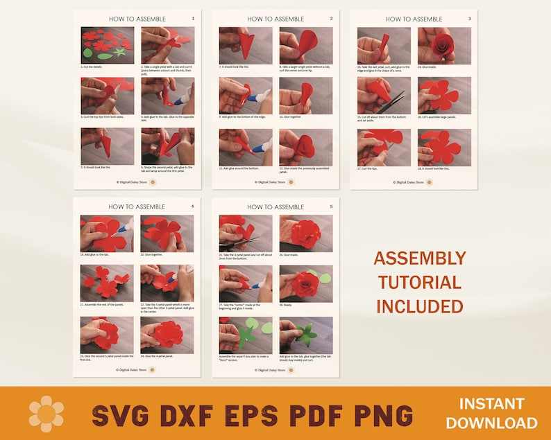 Paper Rose SVG Template#5