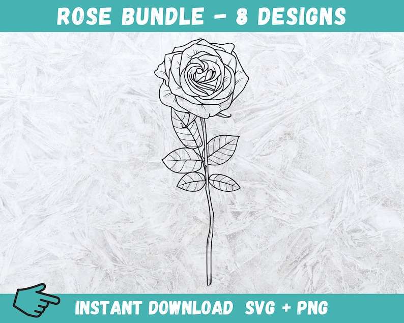 Roses Flower SVG Rose Bundle Svg, Rose Clipart#3