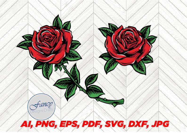 Red Rose Svg, Vector Red Roses, Flower Svg#1
