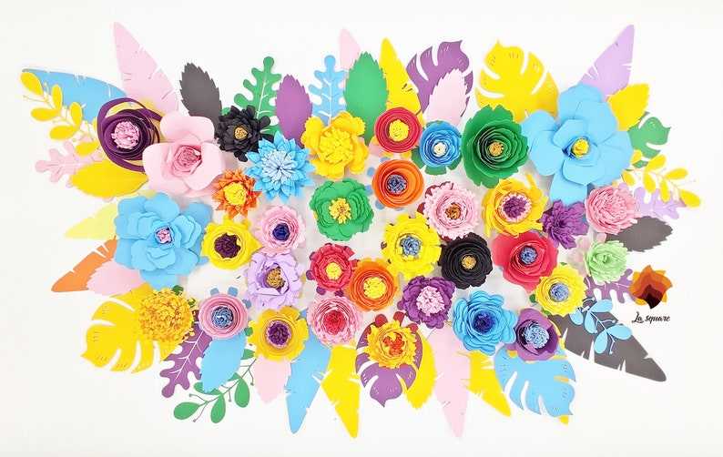 Paper Flower Rolled Templates, Tiny Rose Rolled Flower Svg Cut File