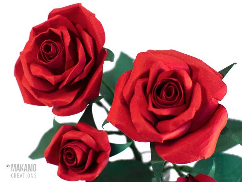 3D Paper Rose Svg Rose Template For Cricut