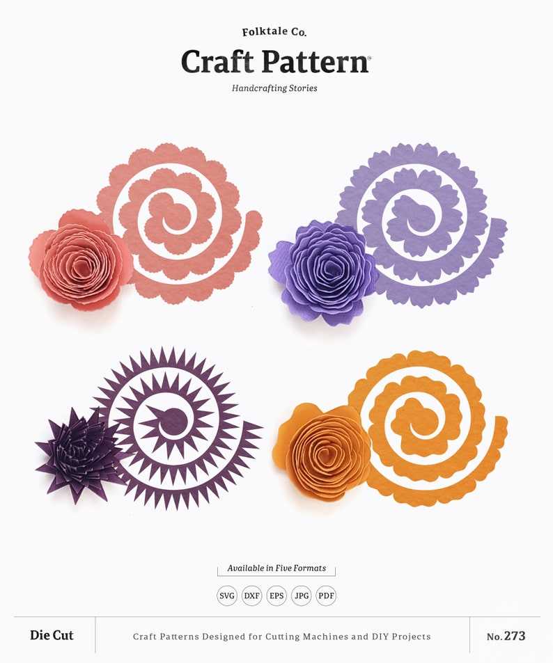 Rose Rolled Flower SVG, Rolled Paper Flower SVG