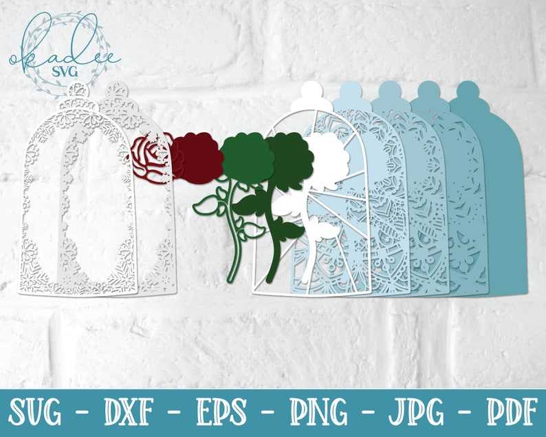 3D Winter Rose Mandala, Layered Rose Mandala, Rose Papercut Snowflake Svg#2