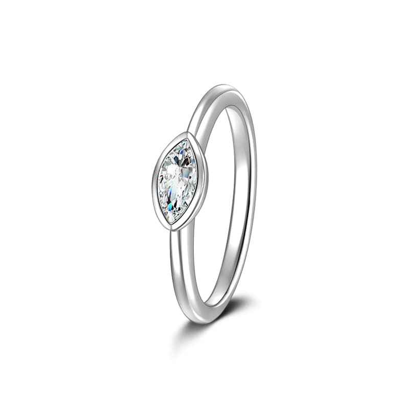 Elegant Series Silver Water Drop Ring Charm 925 Sterling Silver