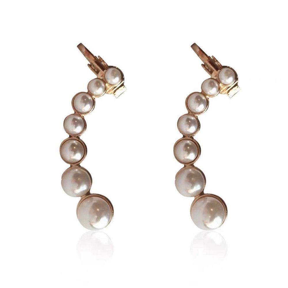 Curved Multi-pearl Ear Bone Clip - soufeelus