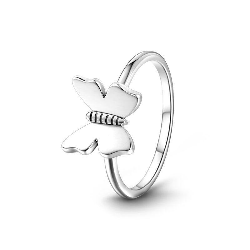 Butterfly Ring Charm 925 Sterling Silver