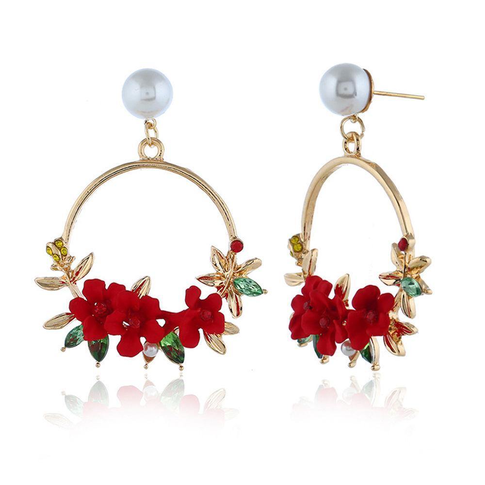 Country Style Flower Bohemian Drop Earrings - soufeelus