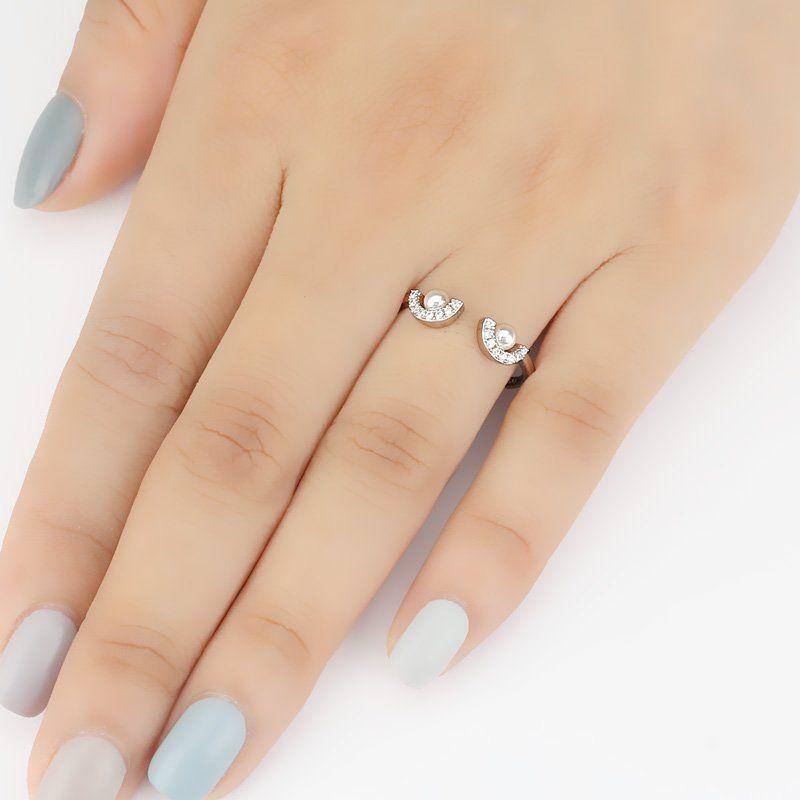 Soufeel Smiling Eyes Ring Silver - soufeelus