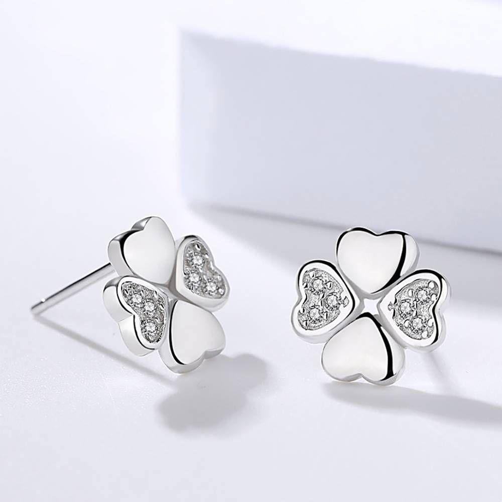 Clover Earrings Silver - soufeelus