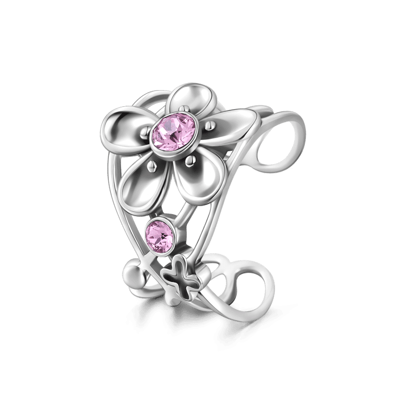 Soufeel Love Flower Ring Silver - soufeelus