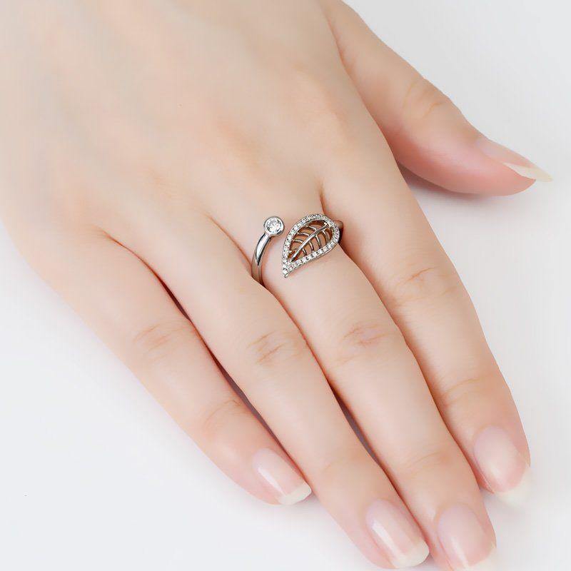 Soufeel Leaf Ring Silver - soufeelus