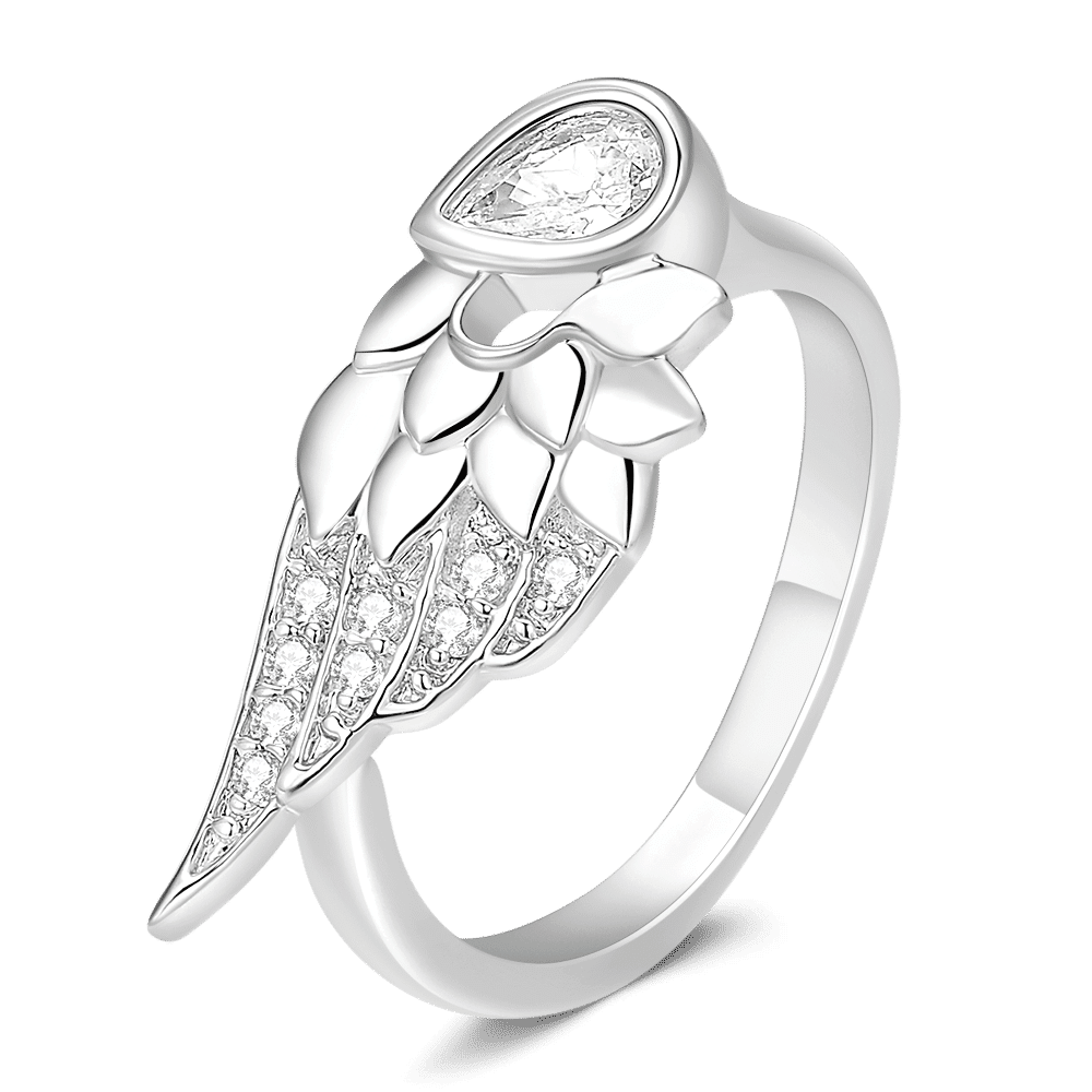 Angel Wing Ring Platinum Plated - soufeelus