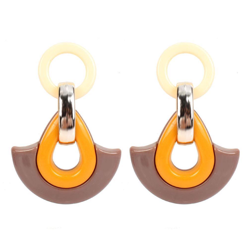 Stylish Earrings Coffee Acrylic - soufeelus