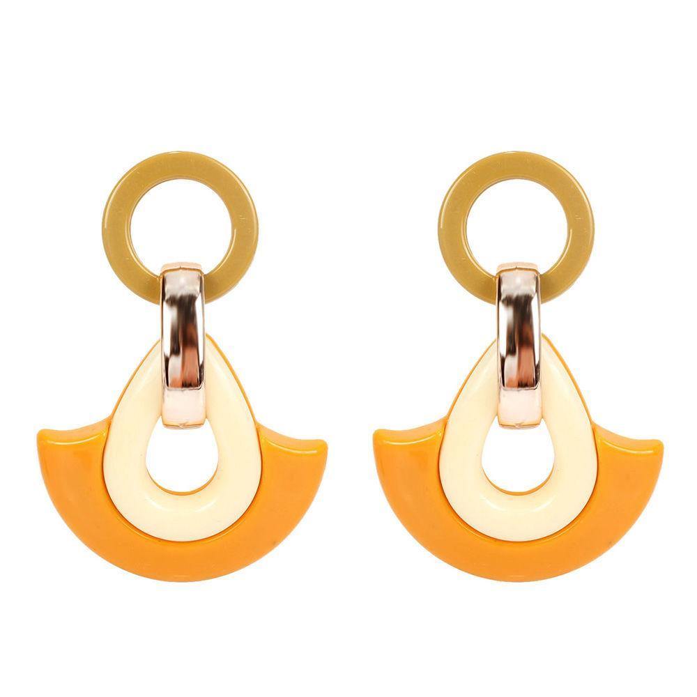 Stylish Earrings Yellow Acrylic - soufeelus