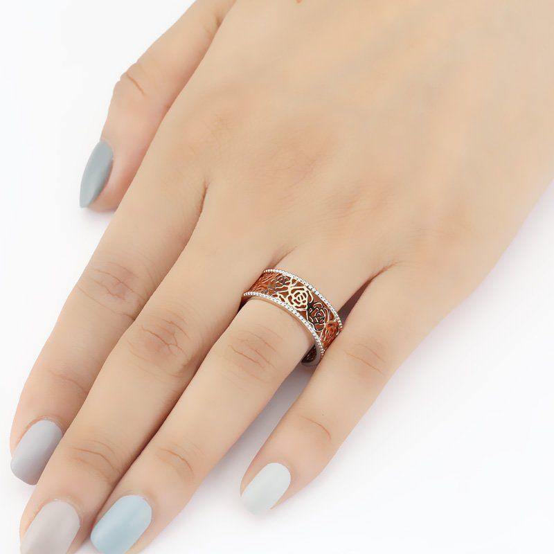 Soufeel Hollow Ring Rose Gold Plated Silver - soufeelus