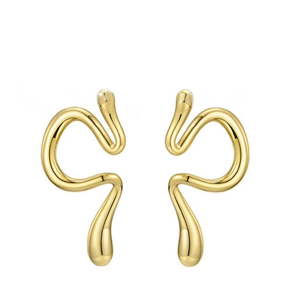 Irregular Earrings Gold Plated Cooper - soufeelus