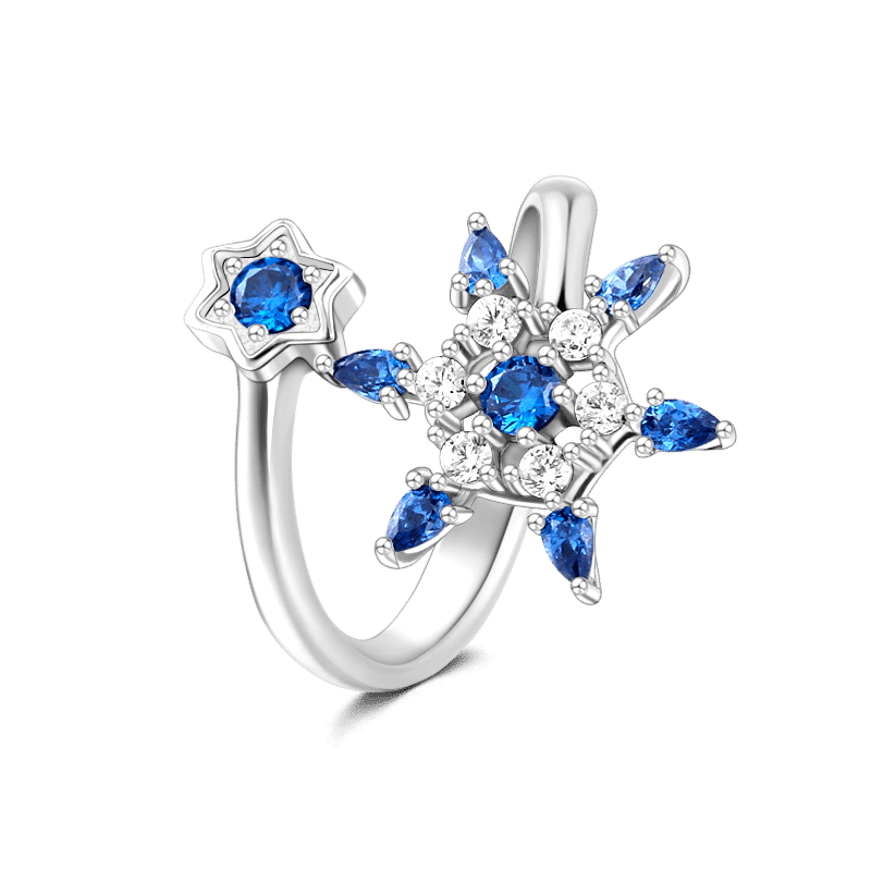 Soufeel Snowflake Ring Silver - soufeelus