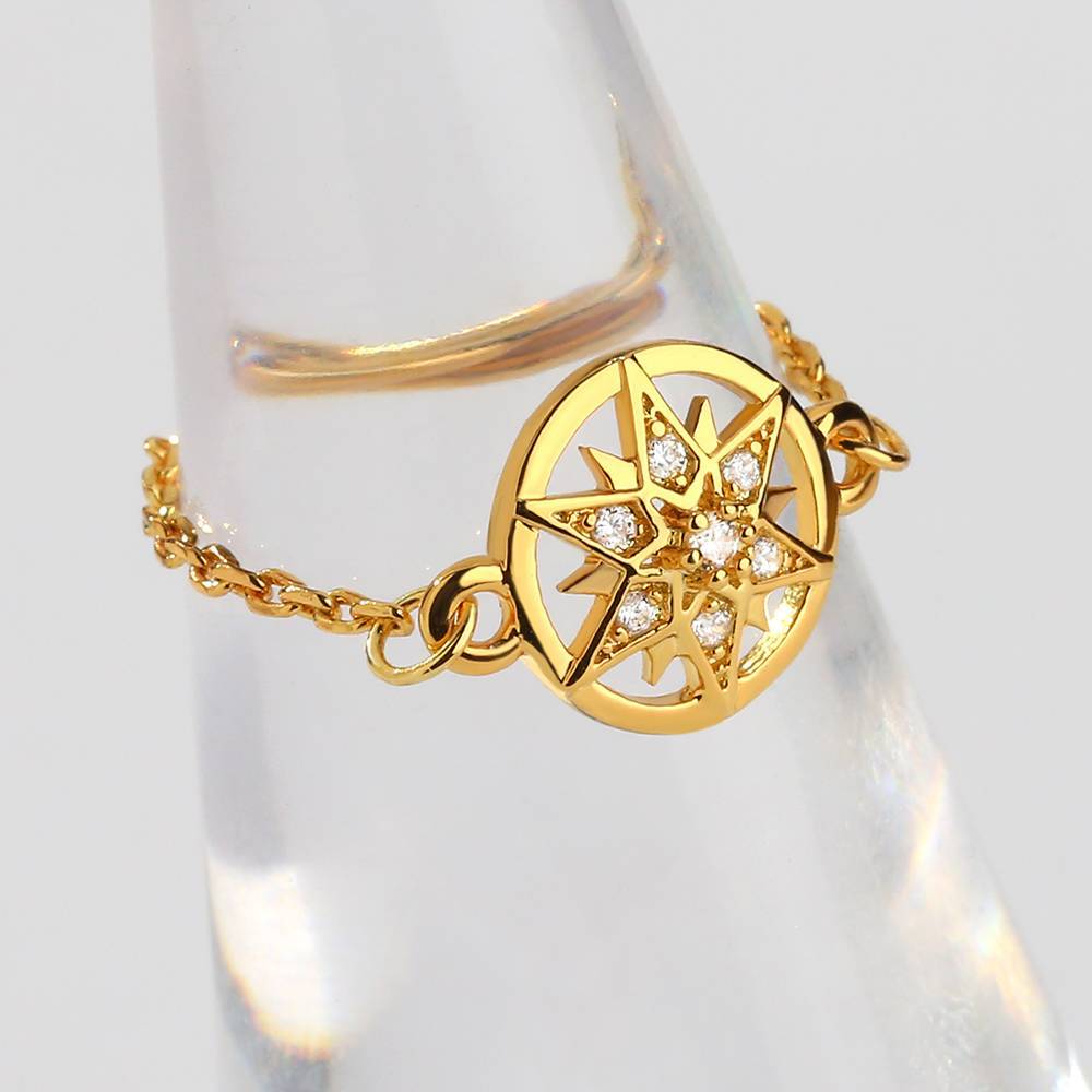 Romantic Star Ring 14k Gold Plated