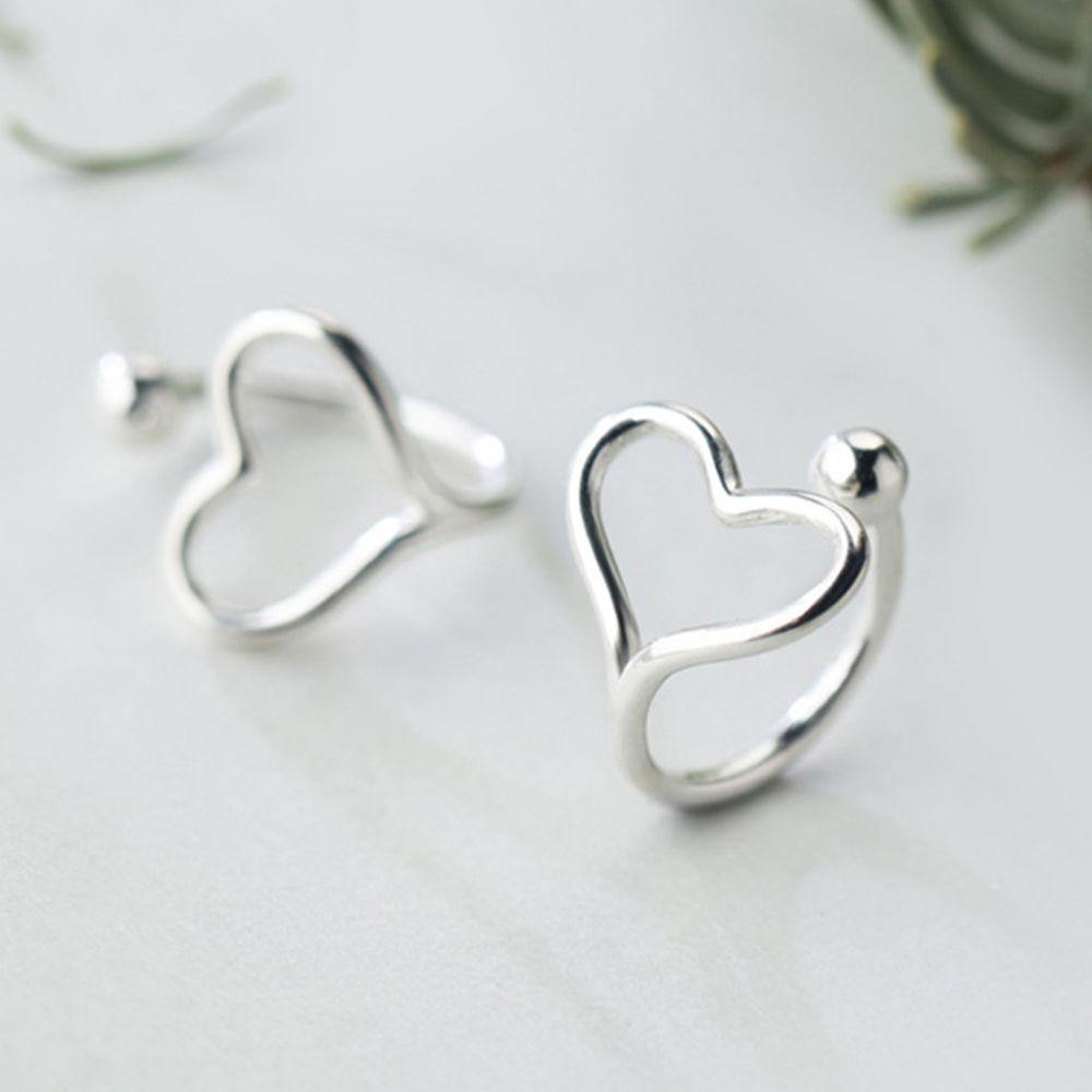 Hollow Heart-shaped Ear Clip - soufeelus